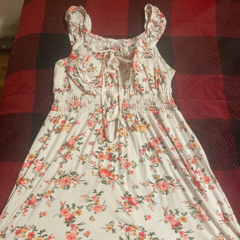 Sleeveless Midi dress and matching face mask